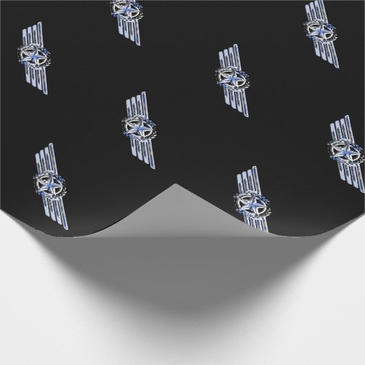 汎用エアパイロットクロムライクスターウィングスブラック ラッピングペーパー (角)