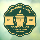 汎用カスタマイズコーヒーショップビジネスフロント ウィンドウサイン (シート3)