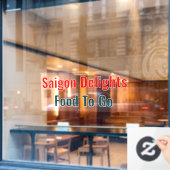 汎用カスタマイズレストラン2色2 ウィンドウサイン (カフェ窓)