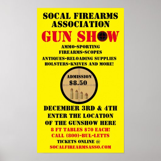 汎用カスタマイズ銃ショーイベント詳細 ポスター (正面)