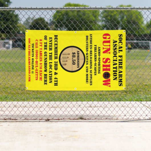 汎用カスタマイズ銃ショーイベント詳細 横断幕 (インサイチュ)