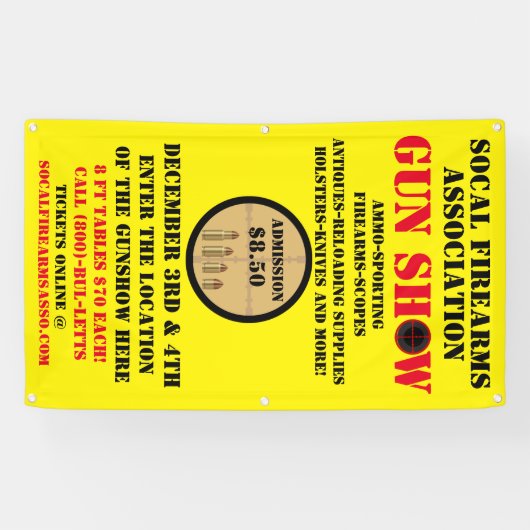 汎用カスタマイズ銃ショーイベント詳細 横断幕 (横)