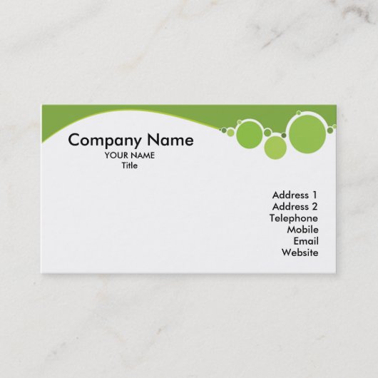 汎用カード。 名刺 (正面)