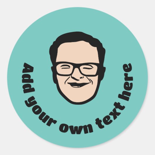 汎用キャラクタークラシックラウンドステッカー ラウンドシール (正面)