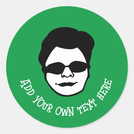 汎用キャラクタークラシックラウンドステッカー ラウンドシール (正面)