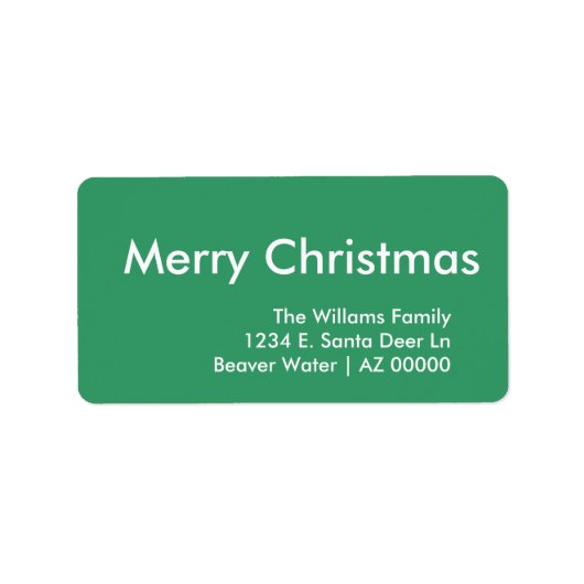 汎用クリスマスグリーン ラベル (正面)