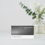 汎用グレーおよびホワイトビ企業のジネスカード 名刺 (スタンド正面)