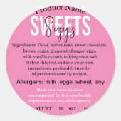 汎用コテージ食品法の製品ラベル ラウンドシール (正面)