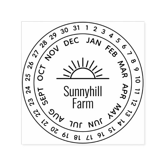 汎用サンライズファーム日付ホイール セルフインキングスタンプ (デザイン)