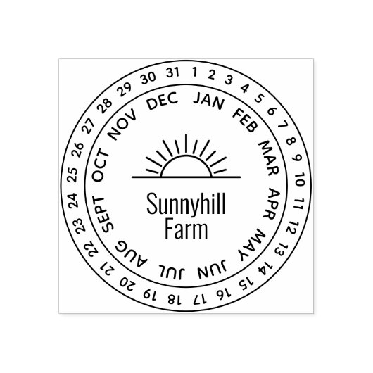 汎用サンライズファーム日付ホイール ラバースタンプ (インプリント)
