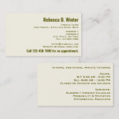 汎用シンプルアイボリークラシックプロフェッショナル 名刺 (正面/裏面)