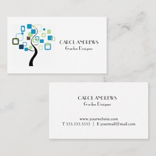 汎用ツリーデザイン名刺 名刺 (正面/裏面)