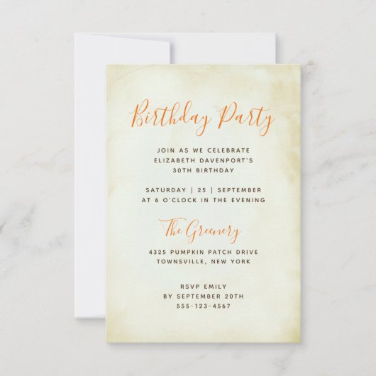 汎用パーティーテンプレート 案内状 (正面)