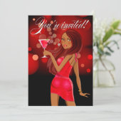 汎用パーティー・セレブレーション 赤 招待状 (スタンド正面)