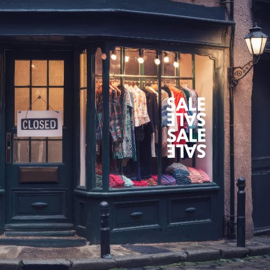 汎用ビジネスショップ シンプルセールフロント ウィンドウサイン