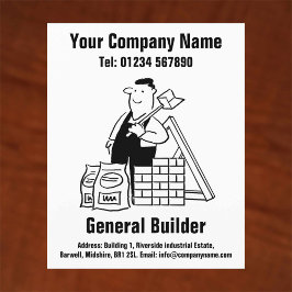 汎用ビルダーカートゥーンデザイン チラシ