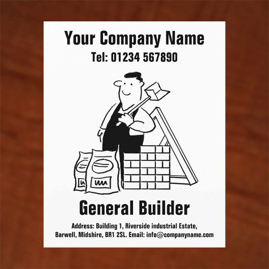 汎用ビルダーカートゥーンデザイン チラシ
