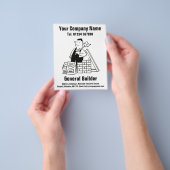 汎用ビルダーカートゥーンデザイン チラシ (手)