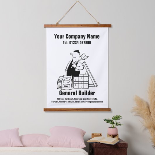 汎用ビルダーマンガデザインぶら下がったのタペストリー 吊り下げ型タペストリー (寝室)