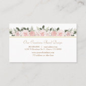 汎用ピンクローズ縁どフローラ 名刺 (裏面)