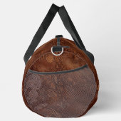 汎用ブラウンレザールックトラベルダッフェルバッグ ダッフルバッグ (右)