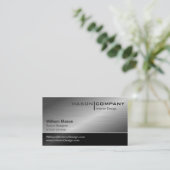 汎用ブラック&スチール企業の名刺 名刺 (スタンド正面)