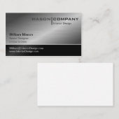 汎用ブラック&スチール企業の名刺 名刺 (正面/裏面)