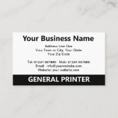 汎用プリンタイラストレーションおよびQRコード 名刺 (裏面)