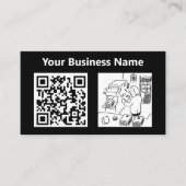 汎用プリンタイラストレーションおよびQRコード 名刺 (正面)