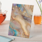 汎用ベージュ型ホログラフィックアルコールインクディスプレイ 台座サイン (インサイチュ)