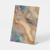 汎用ベージュ型ホログラフィックアルコールインクディスプレイ 台座サイン (正面)