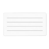 汎用性のある無地の罫線入りラベル ラベル (正面)