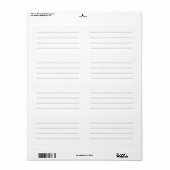 汎用性のある無地の罫線入りラベル ラベル (フルシート)