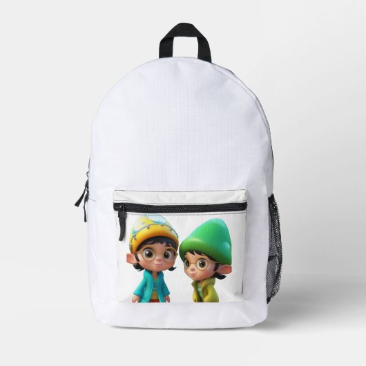 「汎用性の高いバックパックモダンデザイン」 プリントバックパック (正面)