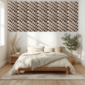 汎用性の高い幾何学的な茶色と白市松模様にのタイル タイル