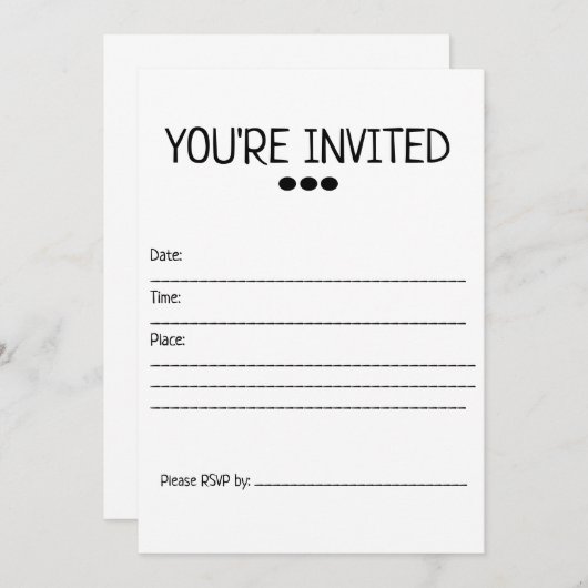 汎用招待されました招待状 招待状 (正面/裏面)