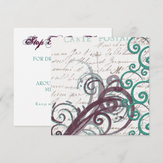 汎用招待状テンプレート 招待状 (正面/裏面)