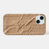 汎用的な茶色の段ボール iPhone 15ケース (裏面横)