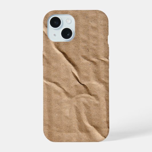 汎用的な茶色の段ボール iPhone 15ケース (裏面)
