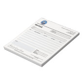 汎用配管工/電気技師請求書テンプレート ノートパッド (回転)