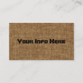 汎用Burlap独自の簡単予算の作成 名刺 (裏面)