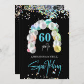 *~*汎用PERSONALIZE any ageバルーン誕生日 招待状 (正面/裏面)