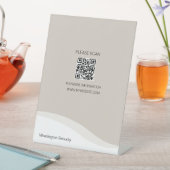 汎用QRコードデスクトップサインタン 台座サイン (インサイチュ)