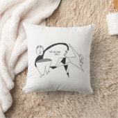 汗おもしろいシャツ猫ライフスタイルおもしろい クッション (ブランケット)