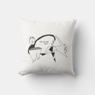 汗おもしろいシャツ猫ライフスタイルおもしろい クッション