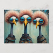 汗おもしろい流の鳥 ポストカード (正面)