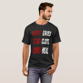 汗が乾く血栓の骨はSnoから歩いて癒される Tシャツ (正面フル)