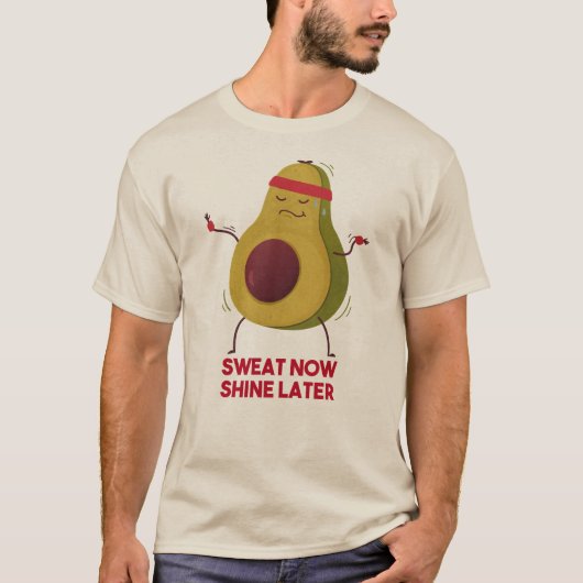 汗が後で輝く Tシャツ (正面)