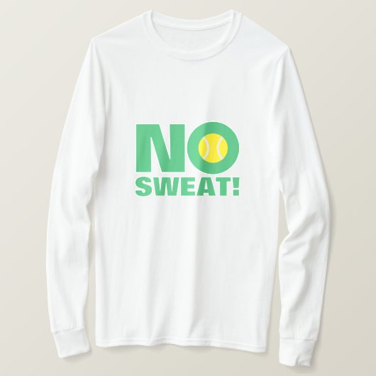 汗だ！長カッコいい袖テニス男性へシャツ Tシャツ (デザイン正面)