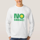 汗だ！長カッコいい袖テニス男性へシャツ Tシャツ (正面)